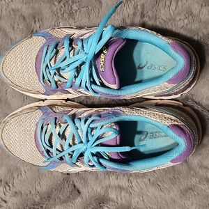ASICS Women's Athletic Shoes - Gray, Blue, and Purple Sz 10